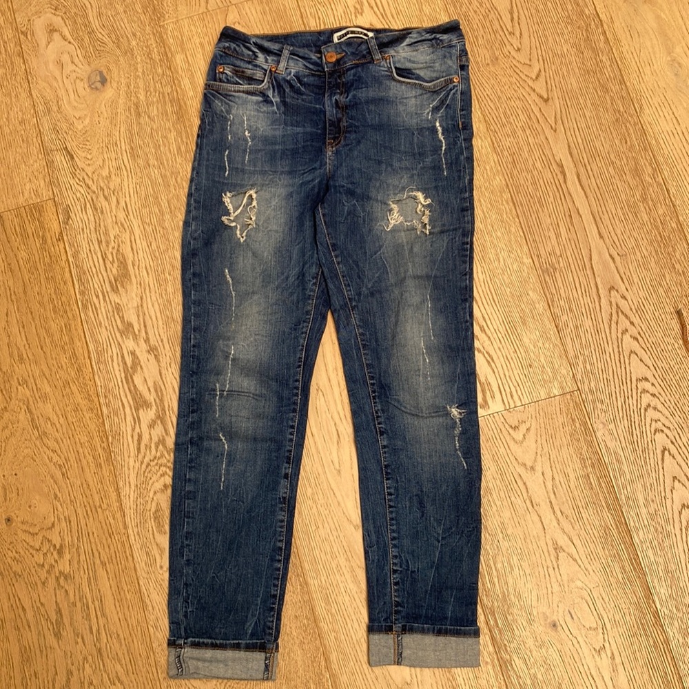 Distressed jeans
